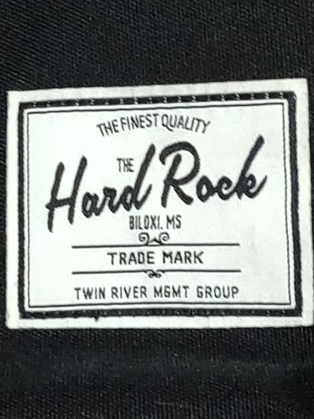Hard Rock Biloxi Black Canvas Weekender Bag With Shoulder Strap